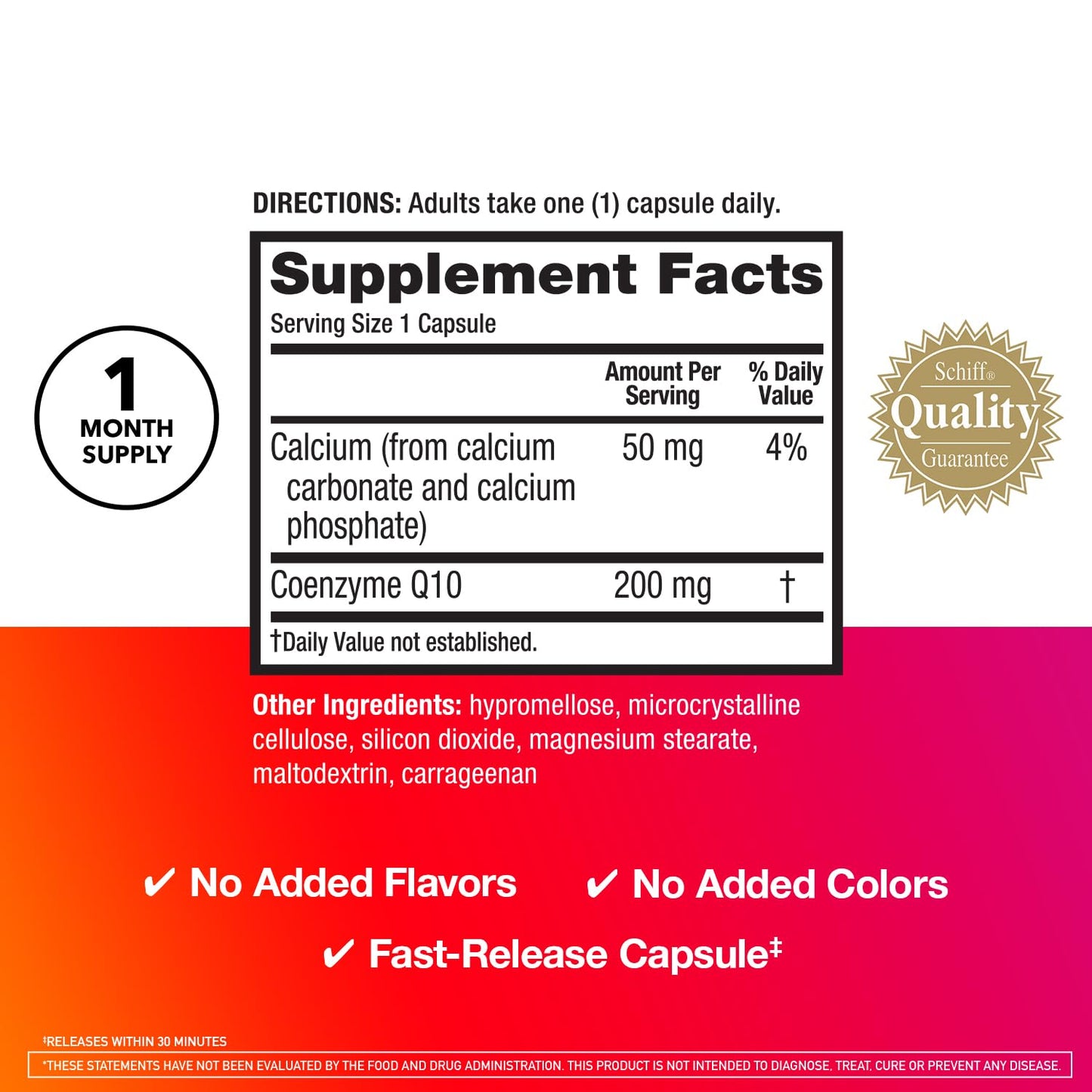 MegaRed CoQ10 200mg Capsules, 30 Count