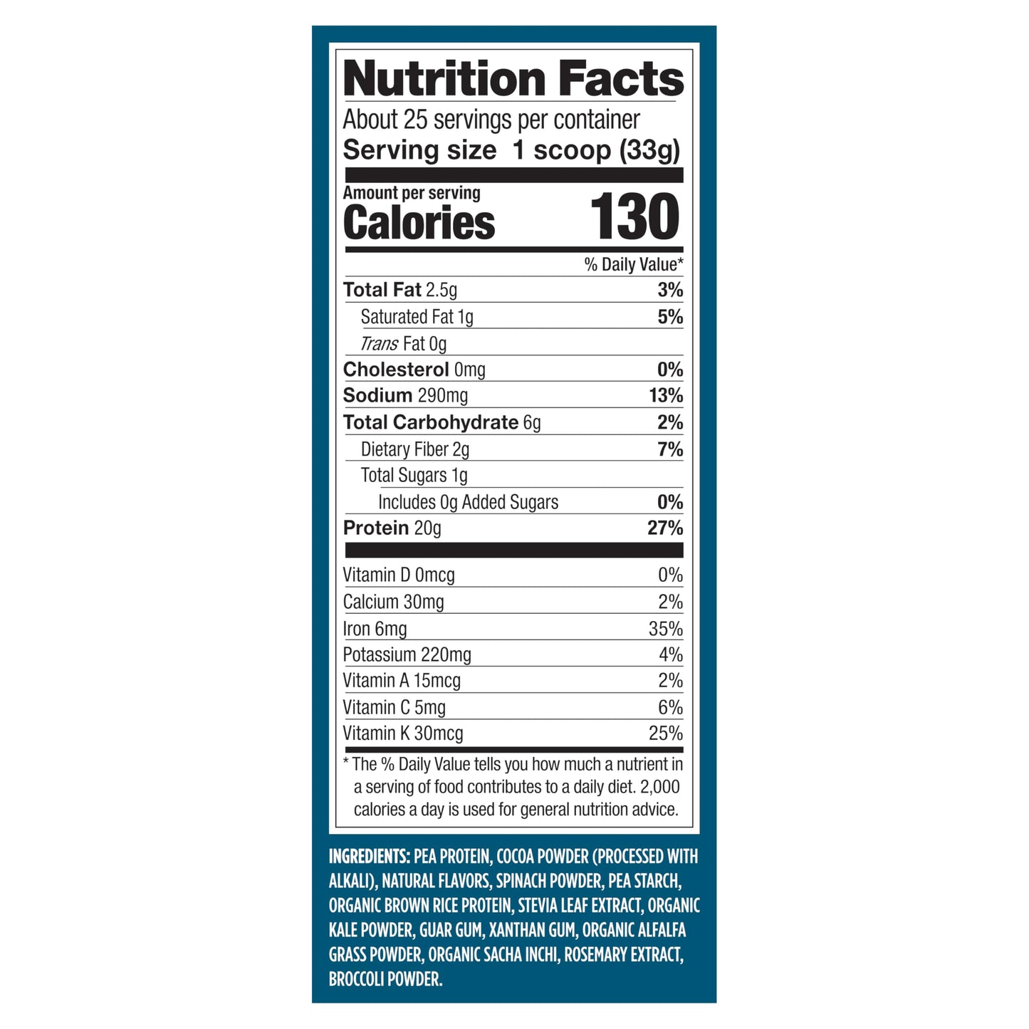 Vega Premium Protein + Supergreens Protein Powder, Chocolate, 1.79 lb, Pack of 12
