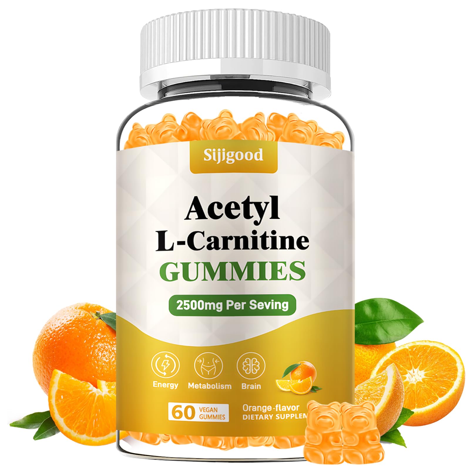 Sijigood Acetyl L-Carnitine Gummy, 60 Count