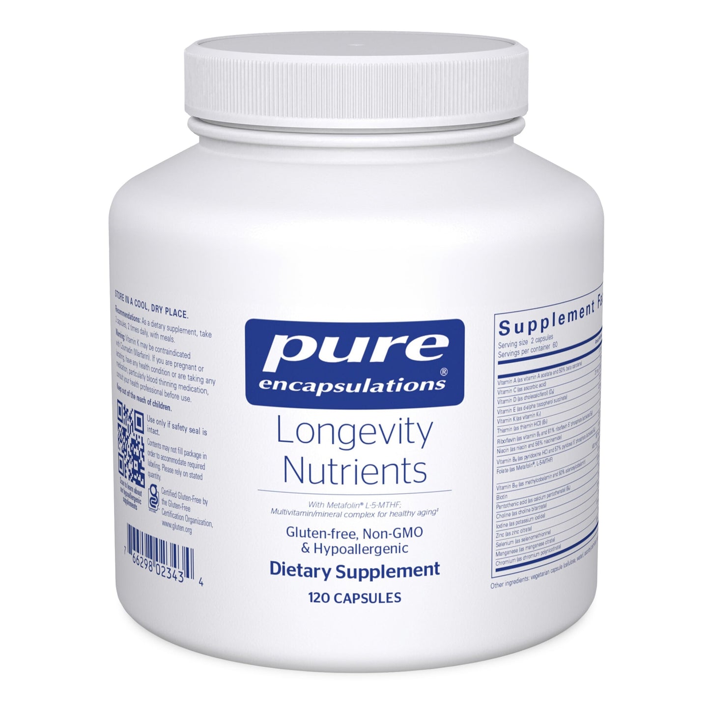 Pure Encapsulations Longevity Nutrients 120 Capsules