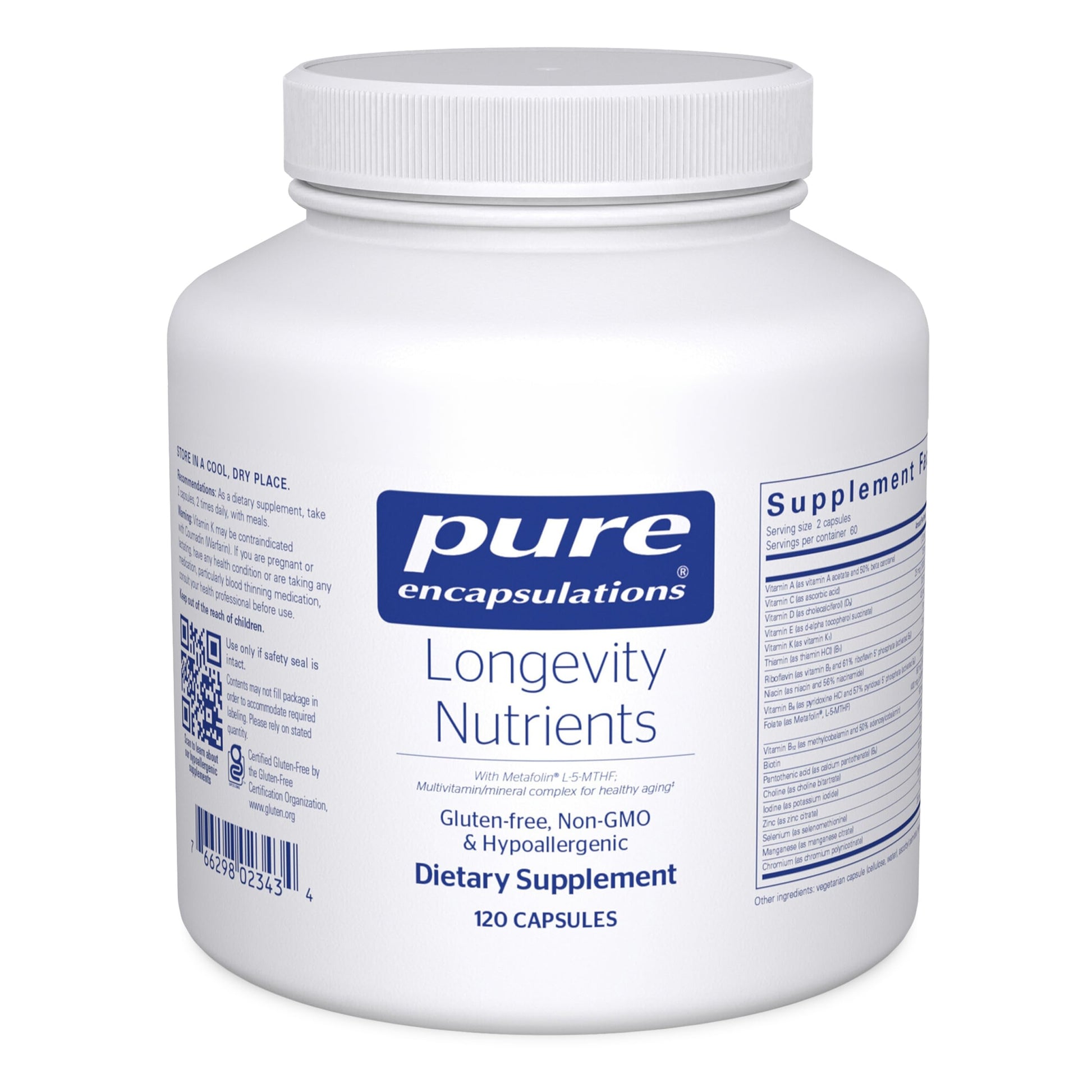 Pure Encapsulations Longevity Nutrients 120 Capsules