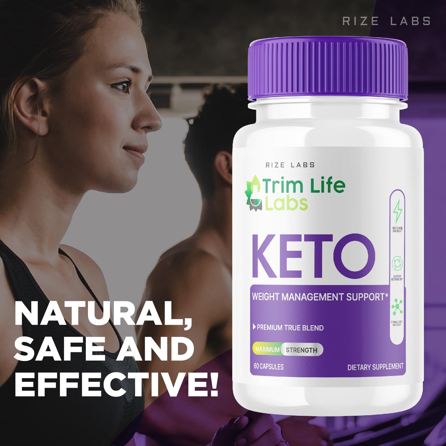 Rize Labs Trim Life Labs Keto Capsules Weight Loss Pills Maximum Strength Formula Keto+ACV Supplement, 300 Capsules