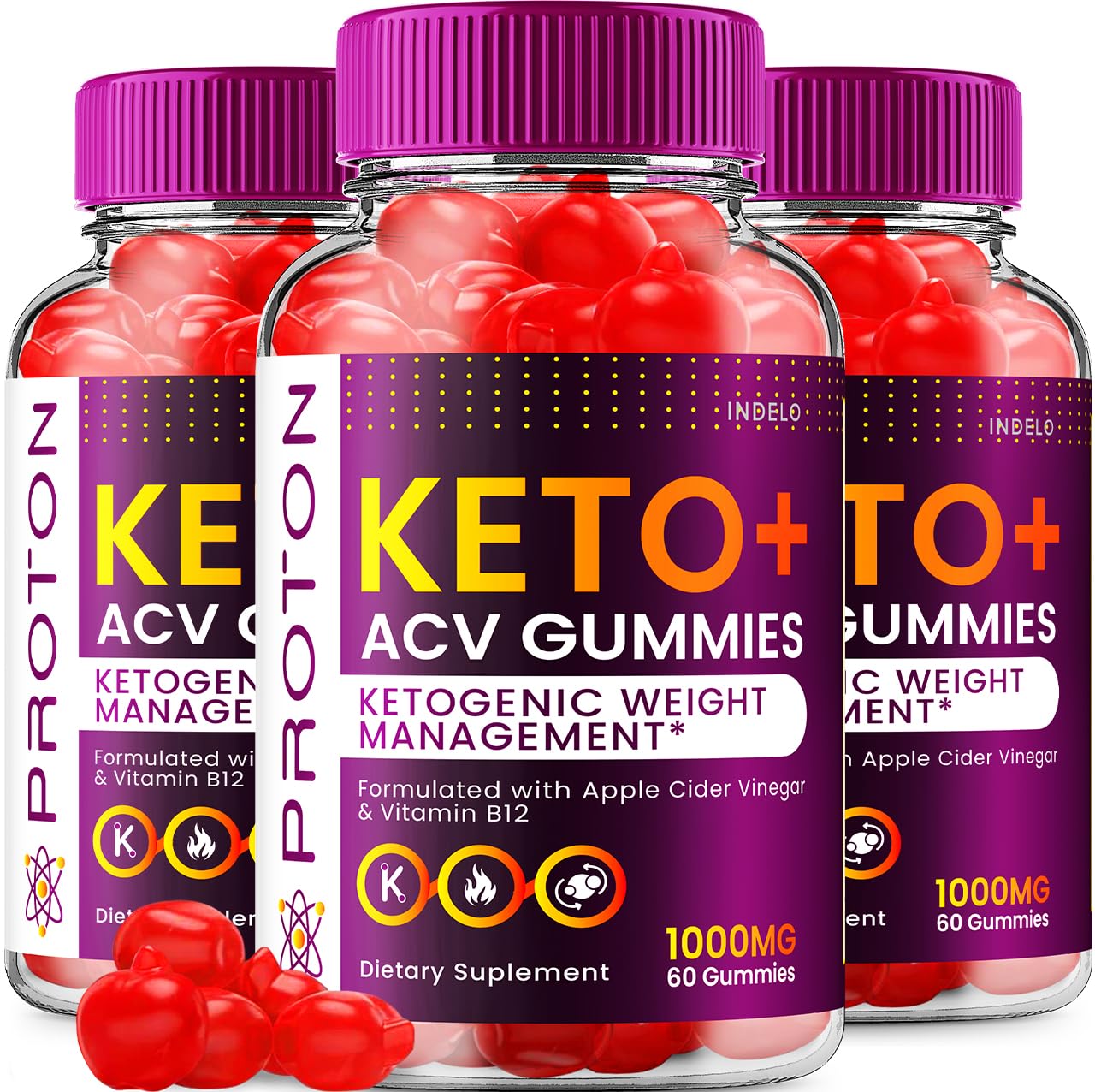 Indelo Proton Keto ACV Gummy 180 Gummies