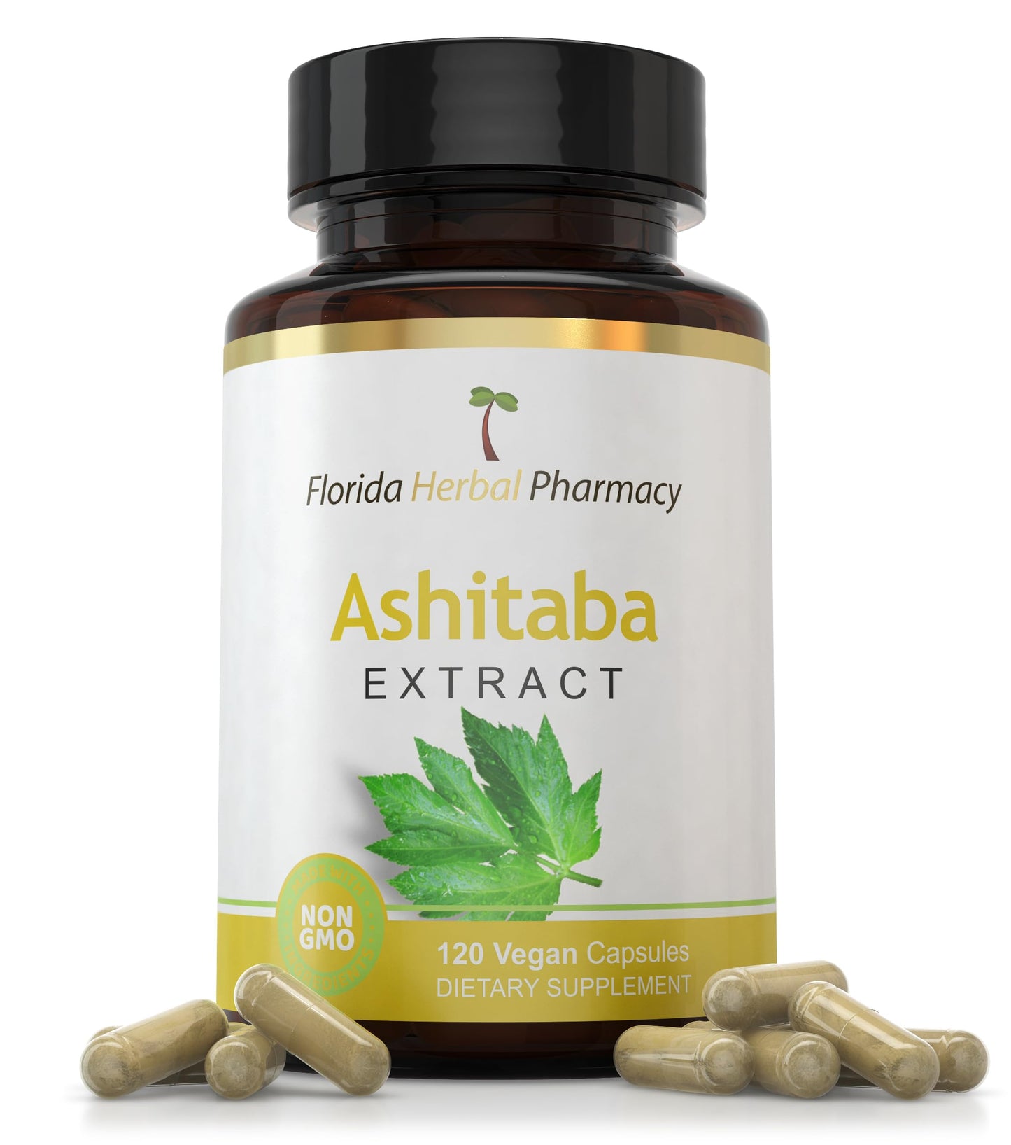 Florida Herbal Pharmacy Japanese Ashitaba Leaf Extract Capsules 10:1, 120 Count