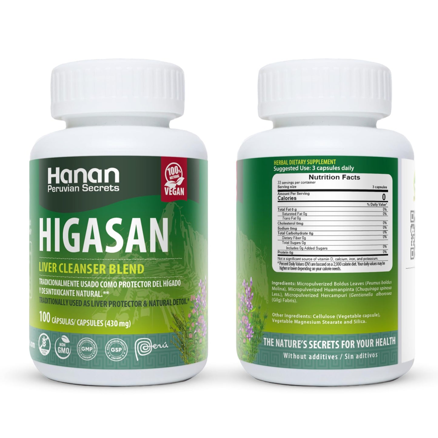 HANAN PERUVIAN SECRETS Hanan Higasan Liver Cleanser Blend Capsules 200