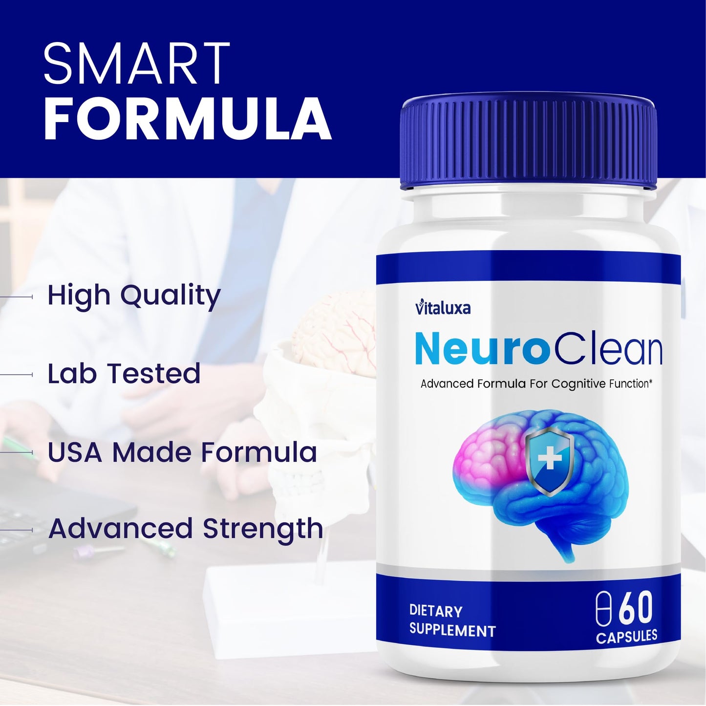 Vitaluxa Neuro Clean Brain Supplement Capsule 180 Capsules