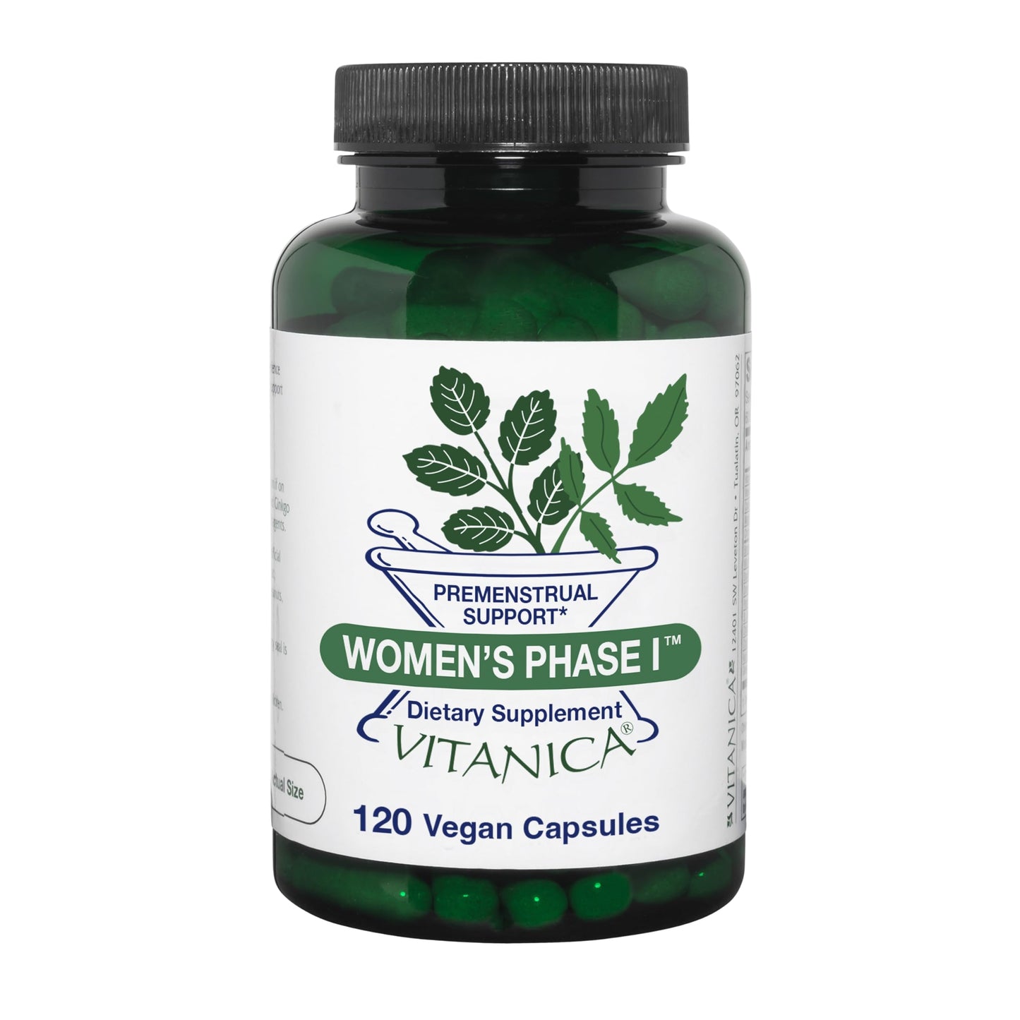 Vitanica Women's Phase I Premenstrual Support Vegan Capsule 120 Count