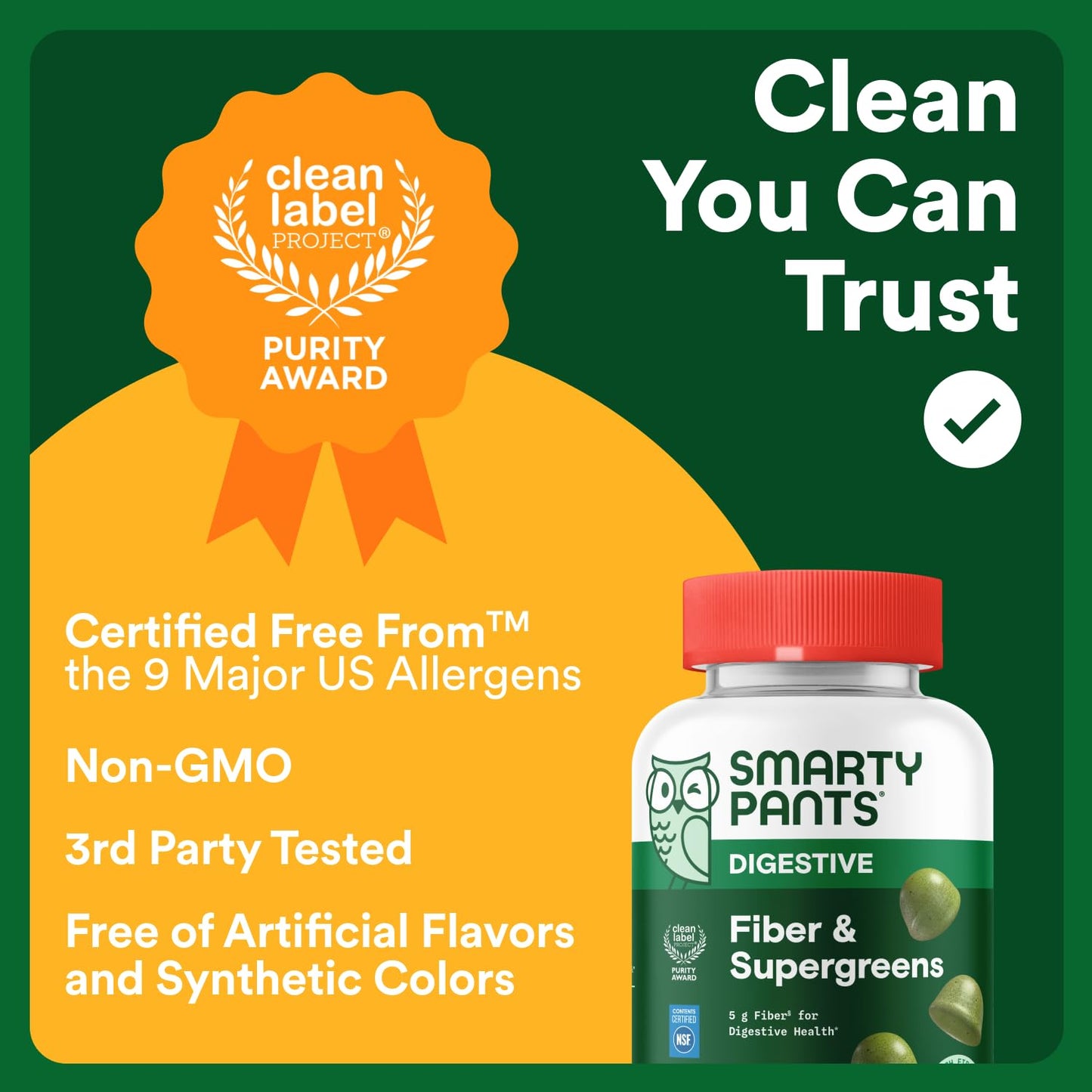SmartyPants Fiber & Super Greens Gummies 90 Count
