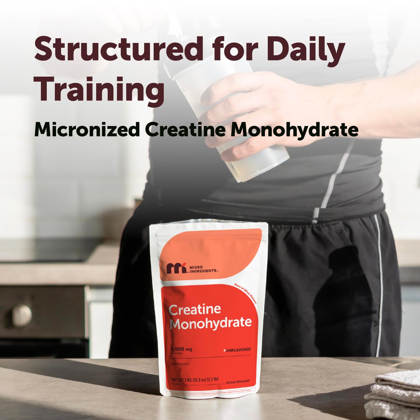 Micro Ingredients Creatine Monohydrate Powder 35.2 Servings