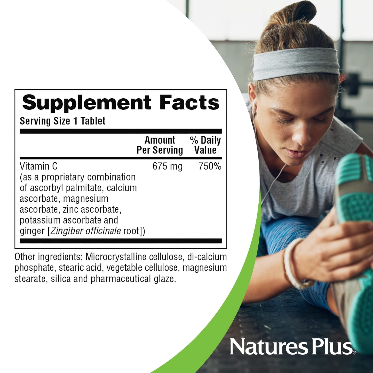 NaturesPlus Esterified Vitamin C 675 mg Tablet, 90 Count