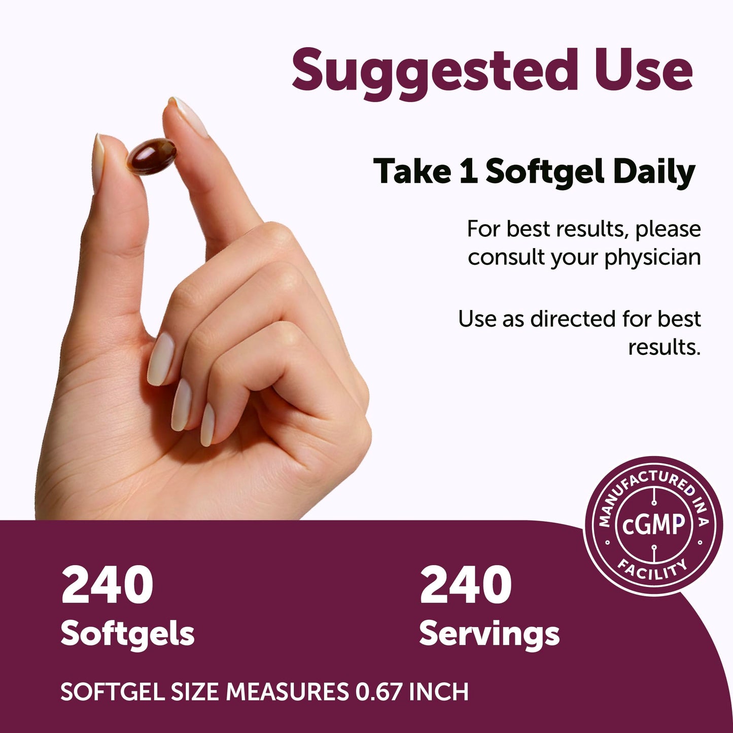 Micro Ingredients L-Methylfolate 1000mcg Softgels 240 Count