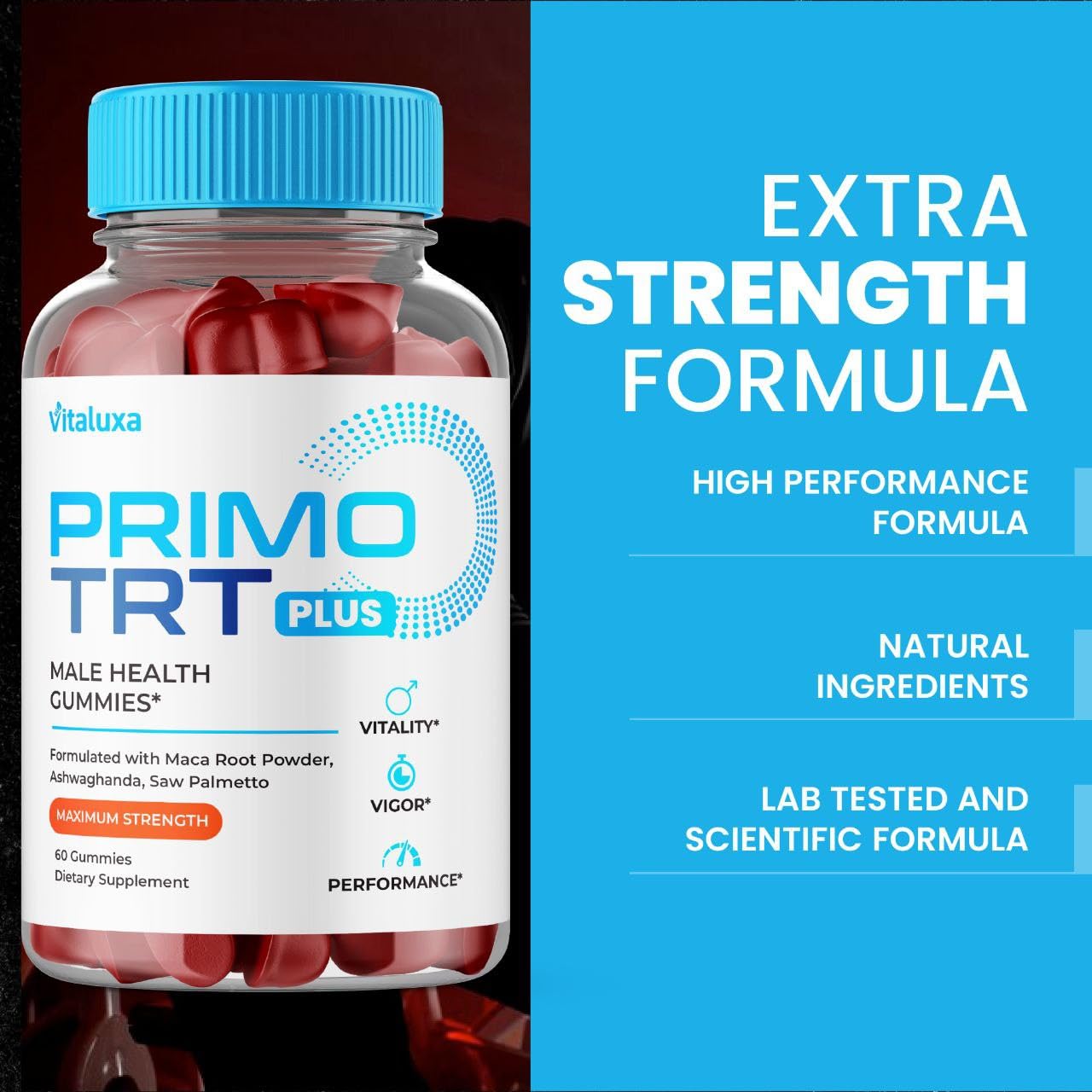 Vitaluxa Primo TRT Gummies 60 Gummies