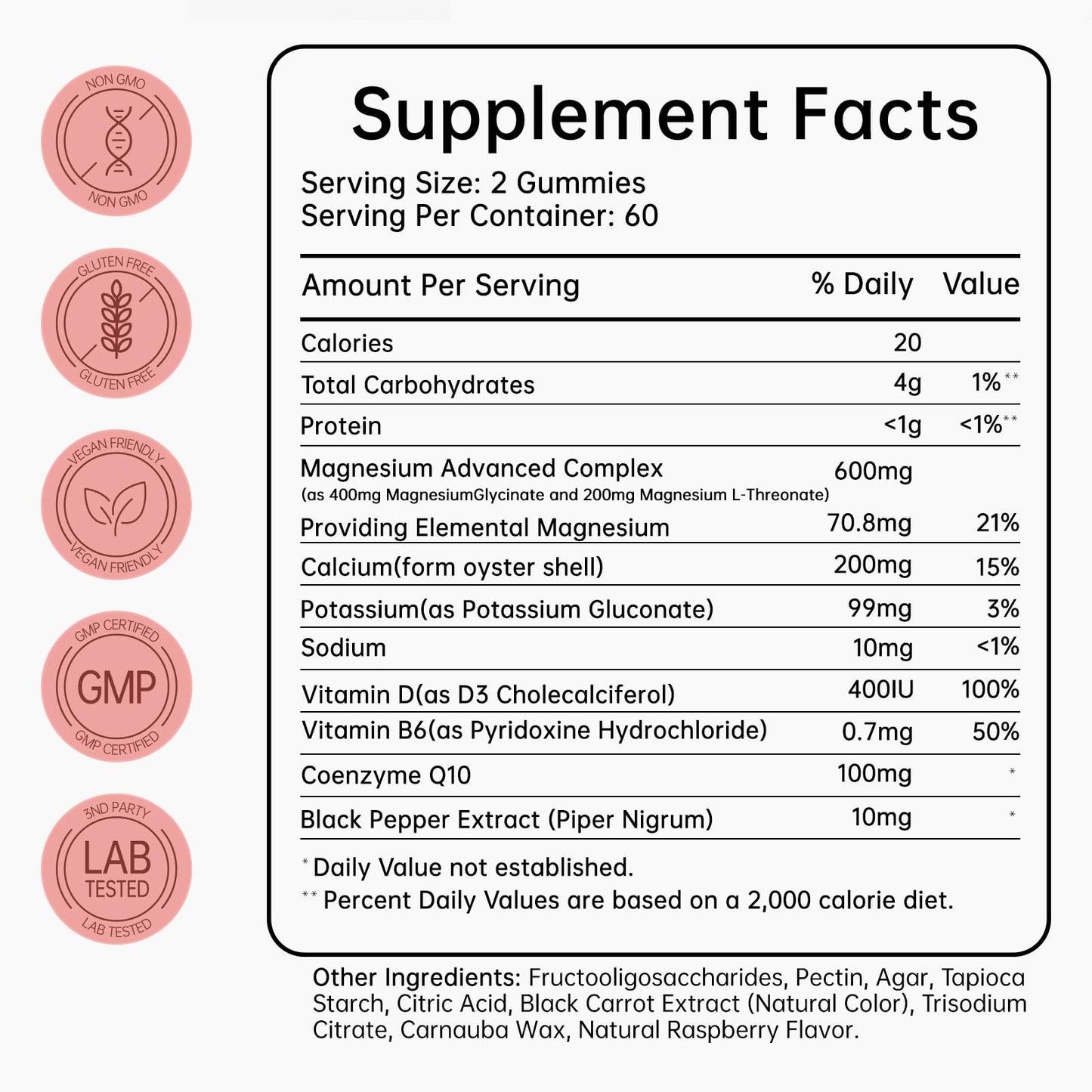 Supfits Magnesium Glycinate Gummies 600mg, 120 Count