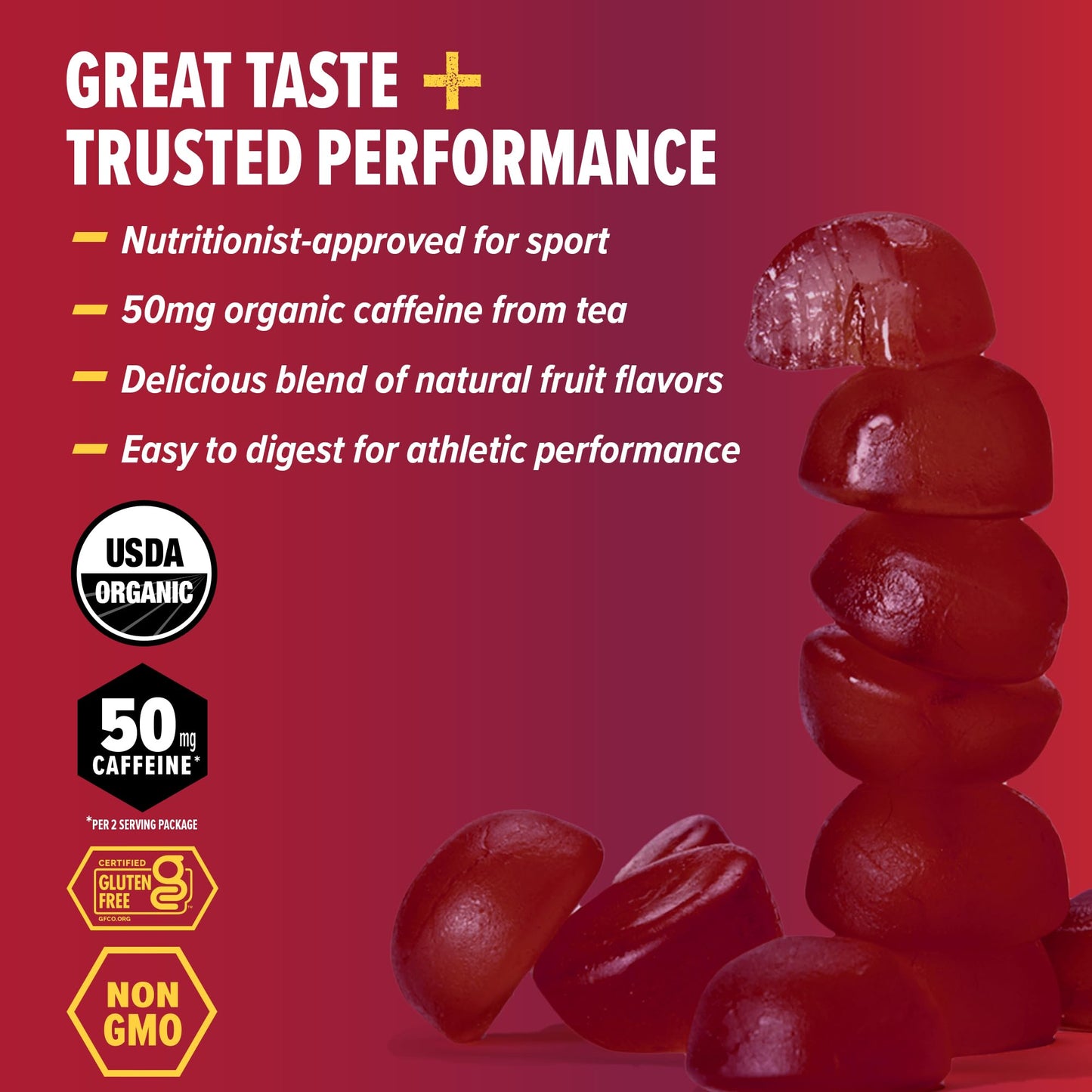 Honey Stinger Cherry Cola Caffeinated Energy Chew, Chewable, 12 Count