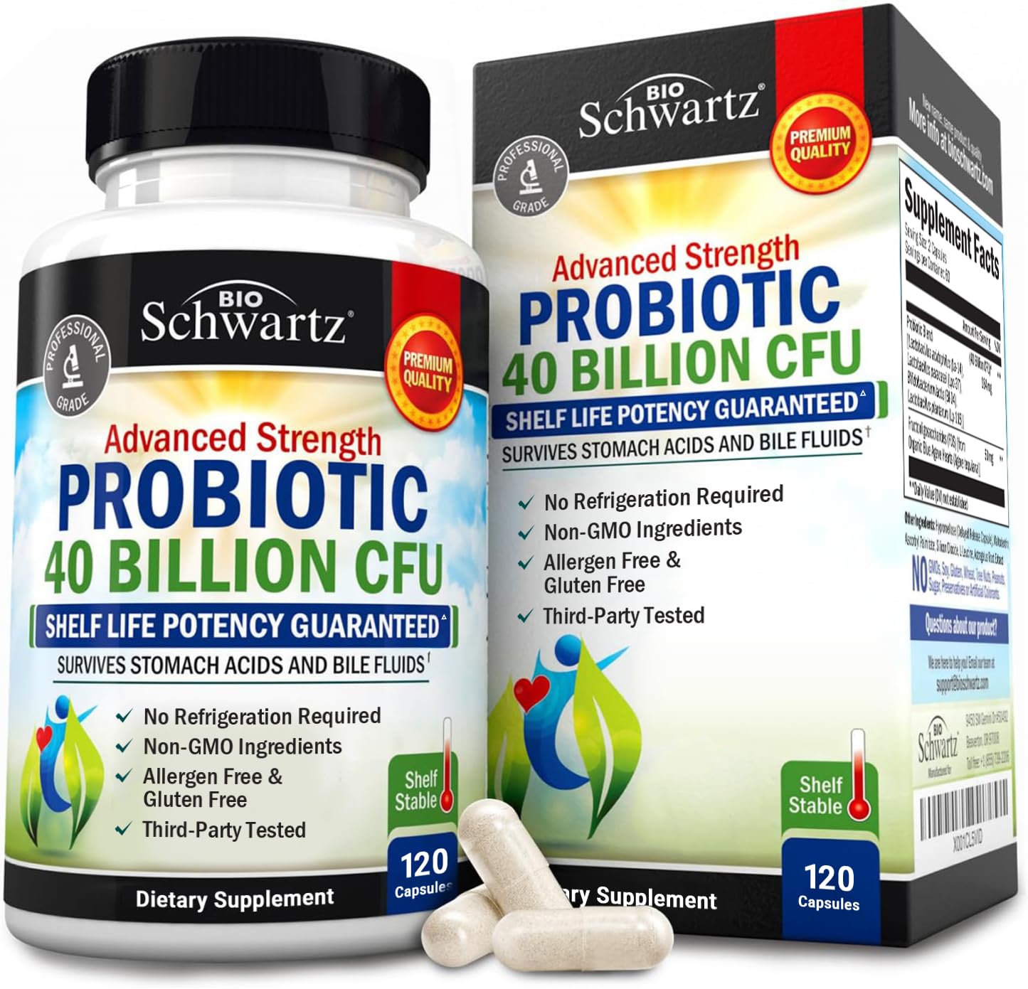 BioSchwartz Daily Probiotic Nutritional Supplement Capsule 120