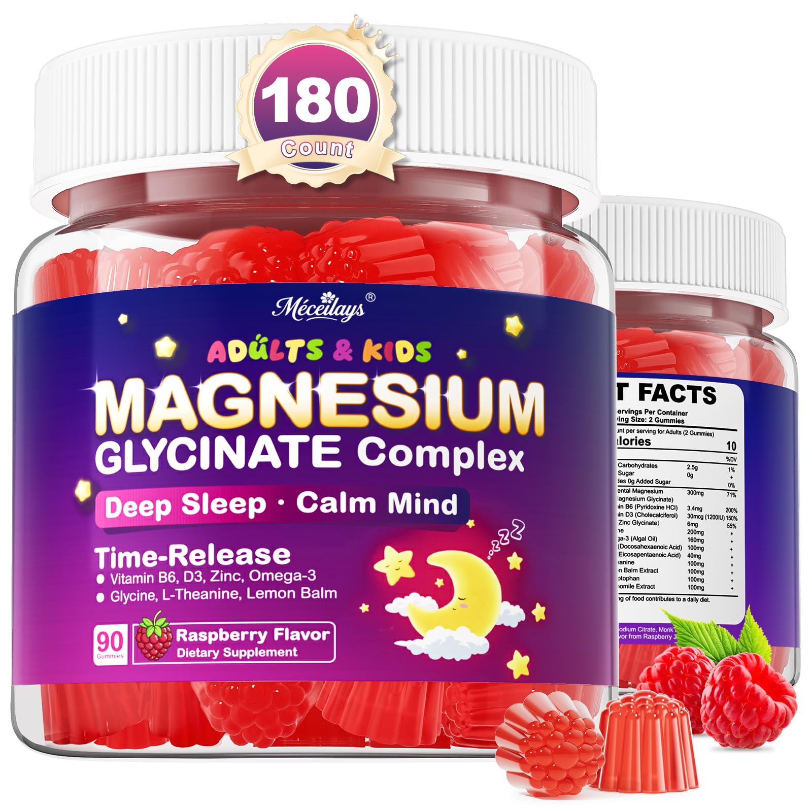 Meceilays Magnesium Glycinate Gummies, 180 Count