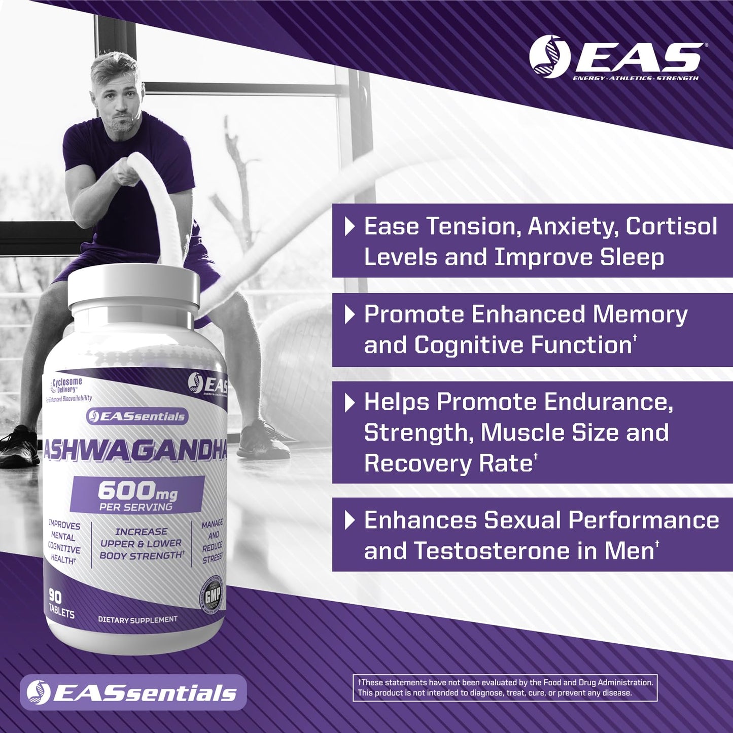 Experimental and Applied Sciences Ashwagandha 600mg Tablet, 90 Tablets