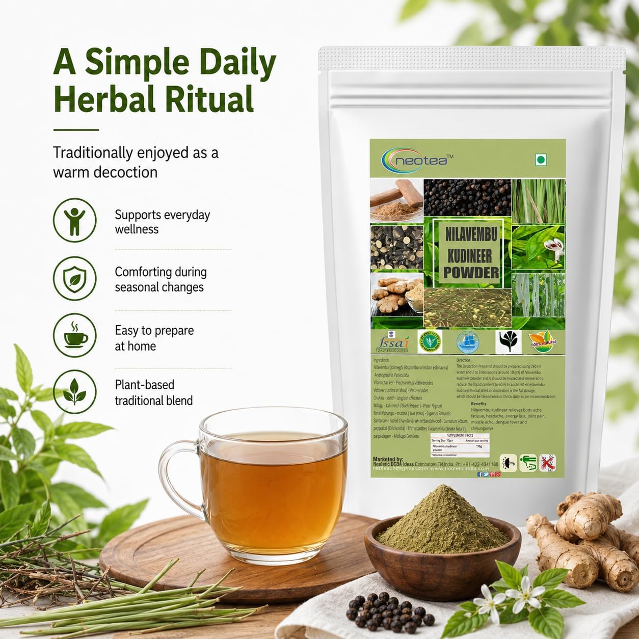 neotea Kalmegh Powder 3.52 Ounce