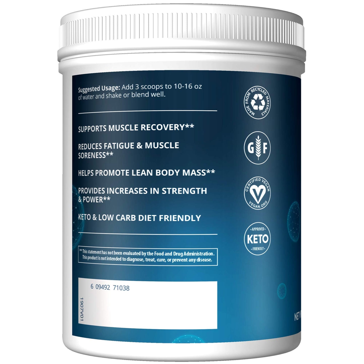 MRM Reload BCAA+G Post-Workout Recovery Watermelon Powder 29.6 Ounces