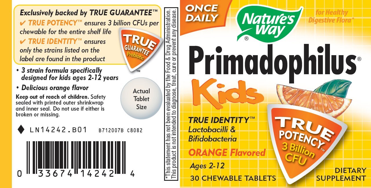 Nature's Way Primadophilus for Kids Orange Chewables, 60 Count