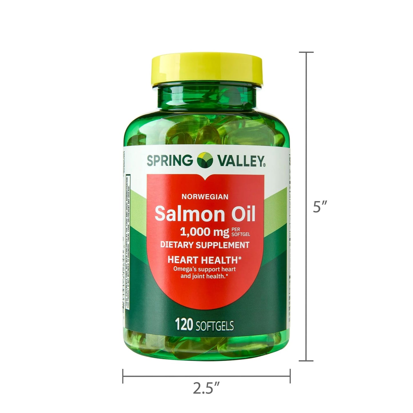 SUREFECT Norwegian Salmon Oil 1000mg Softgels, 120 Count