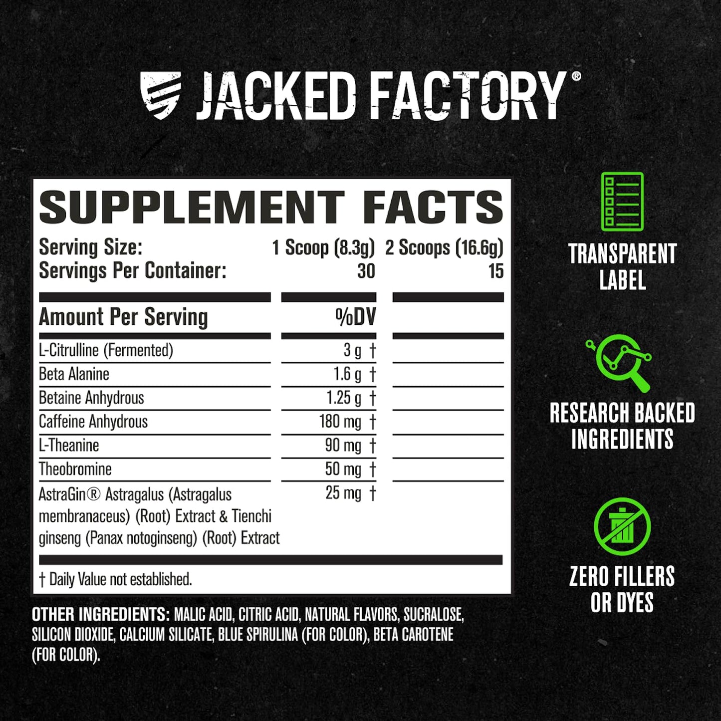 Jacked Factory NITROSURGE Pre Workout Powder 8.78 30 Servings