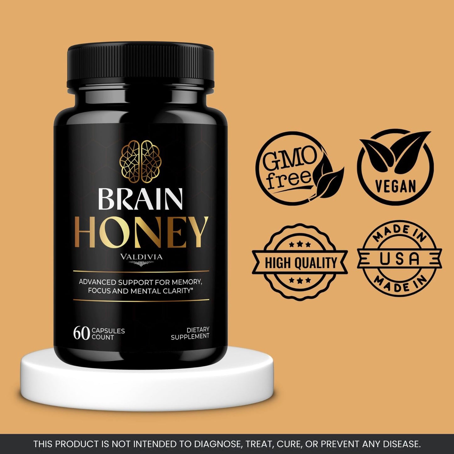 Valdivia Brain Honey Capsules 300 Capsules