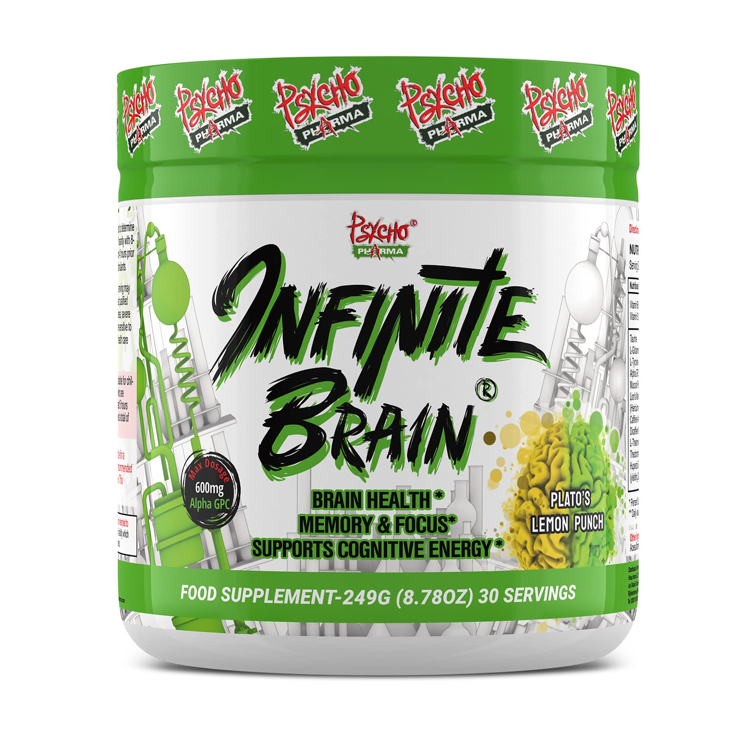 Psycho Pharma Infinite Brain Nootropic Game Changer Powder 8.78 Ounce