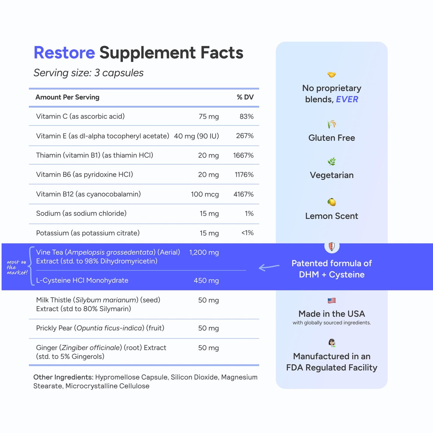 Cheers Restore Capsules 72 Count