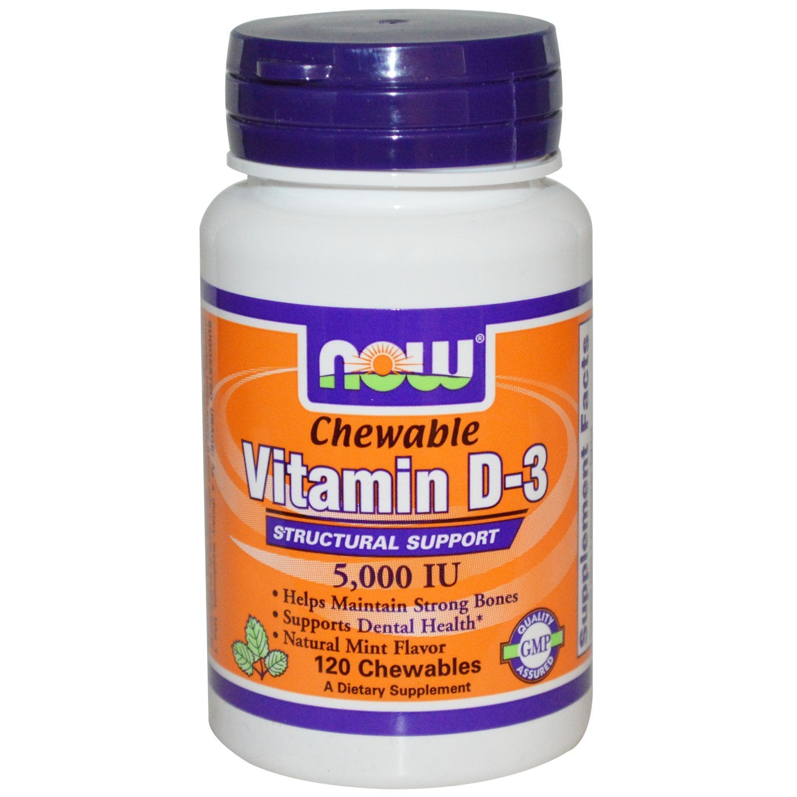NOW Foods Vitamin D-3, 5000 IU Capsule 1 Count