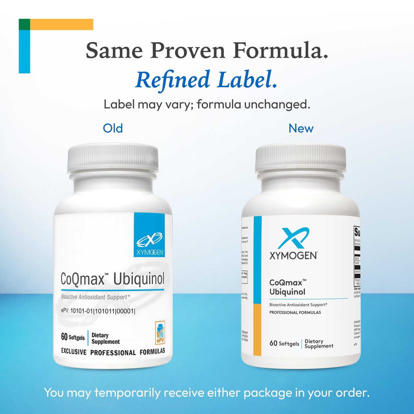 XYMOGEN CoQmax Ubiquinol - 100mg CoQ10 - Patented Stabilized Form - Coenzyme Q10 for Antioxidant Brain & Heart Health Support Softgels 60