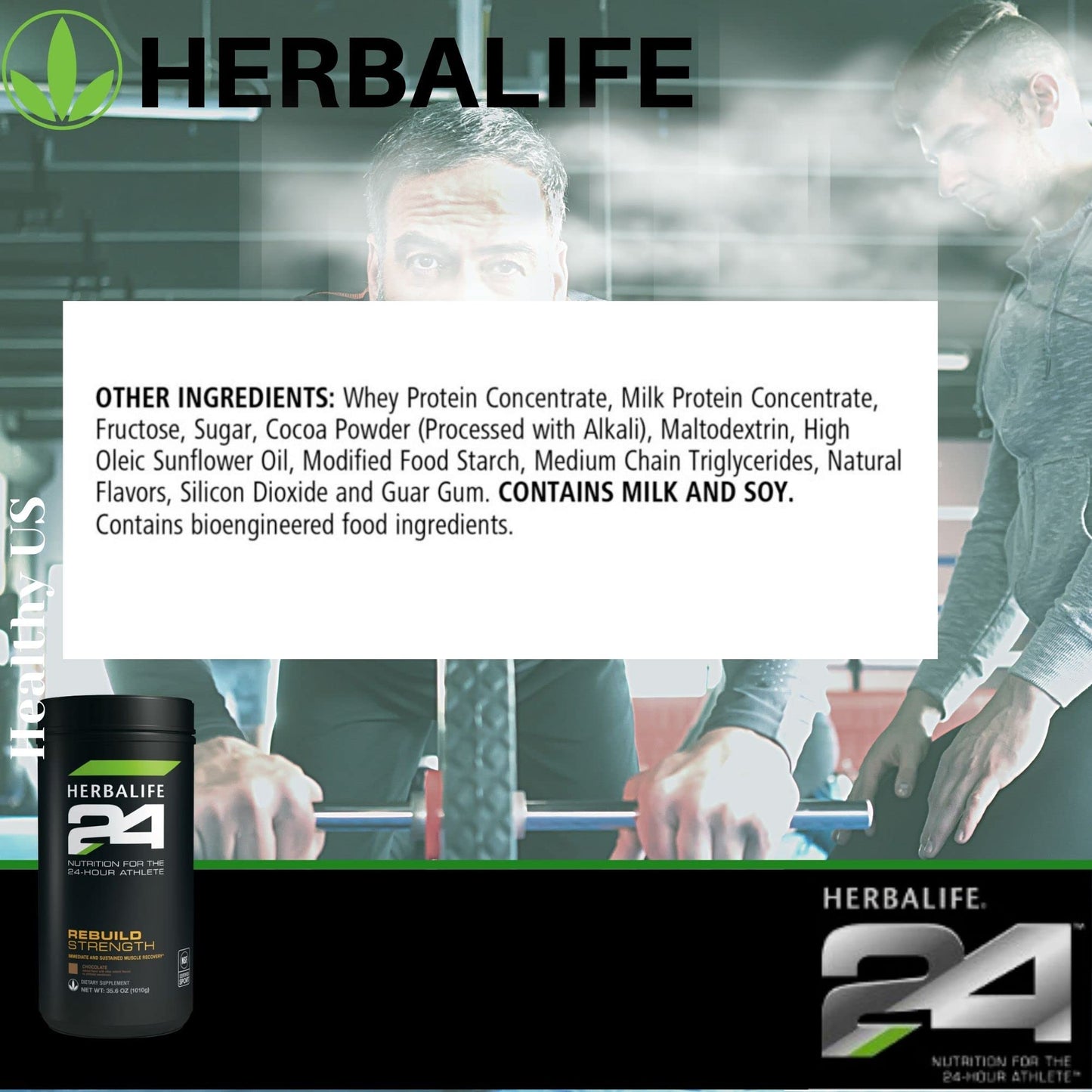 Herbalife 24 Rebuild Strength Powder, Chocolate, 35.6 oz