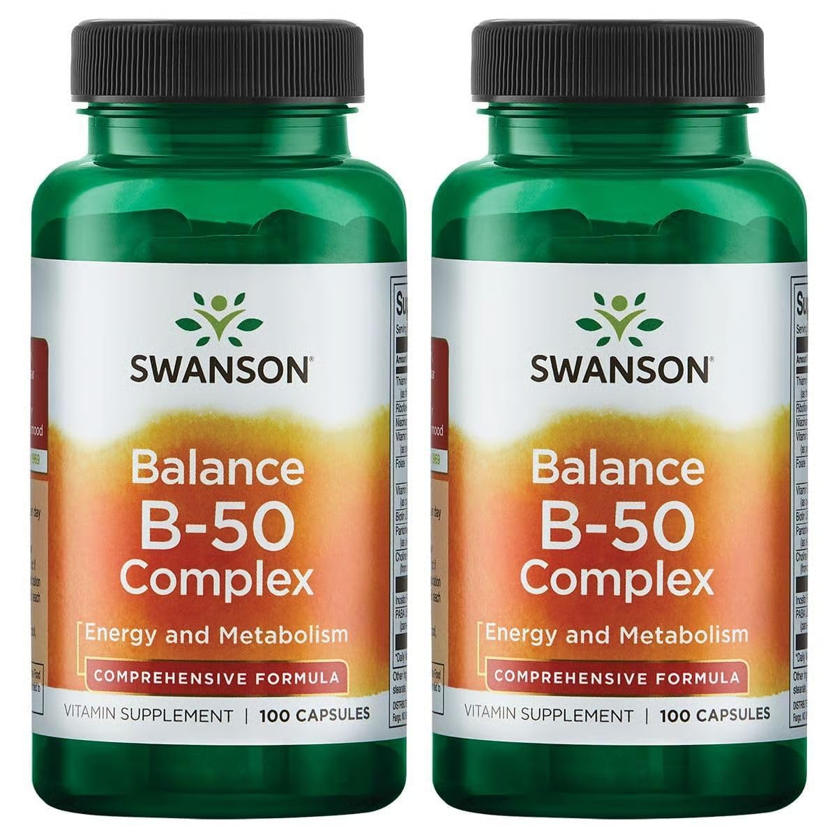 Swanson Balance B-50 High-Potency B Vitamin Complex Capsules 200 Count