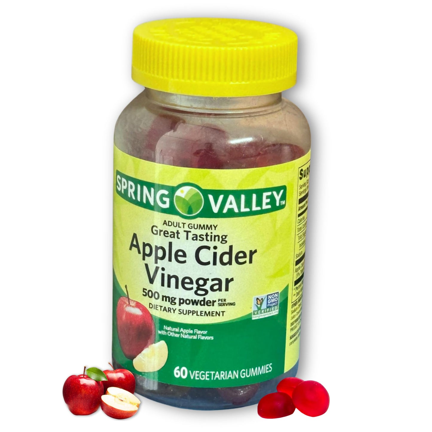 Fusion Shop Store Apple Cider Vinegar Gummies 500 mg, 60 Count