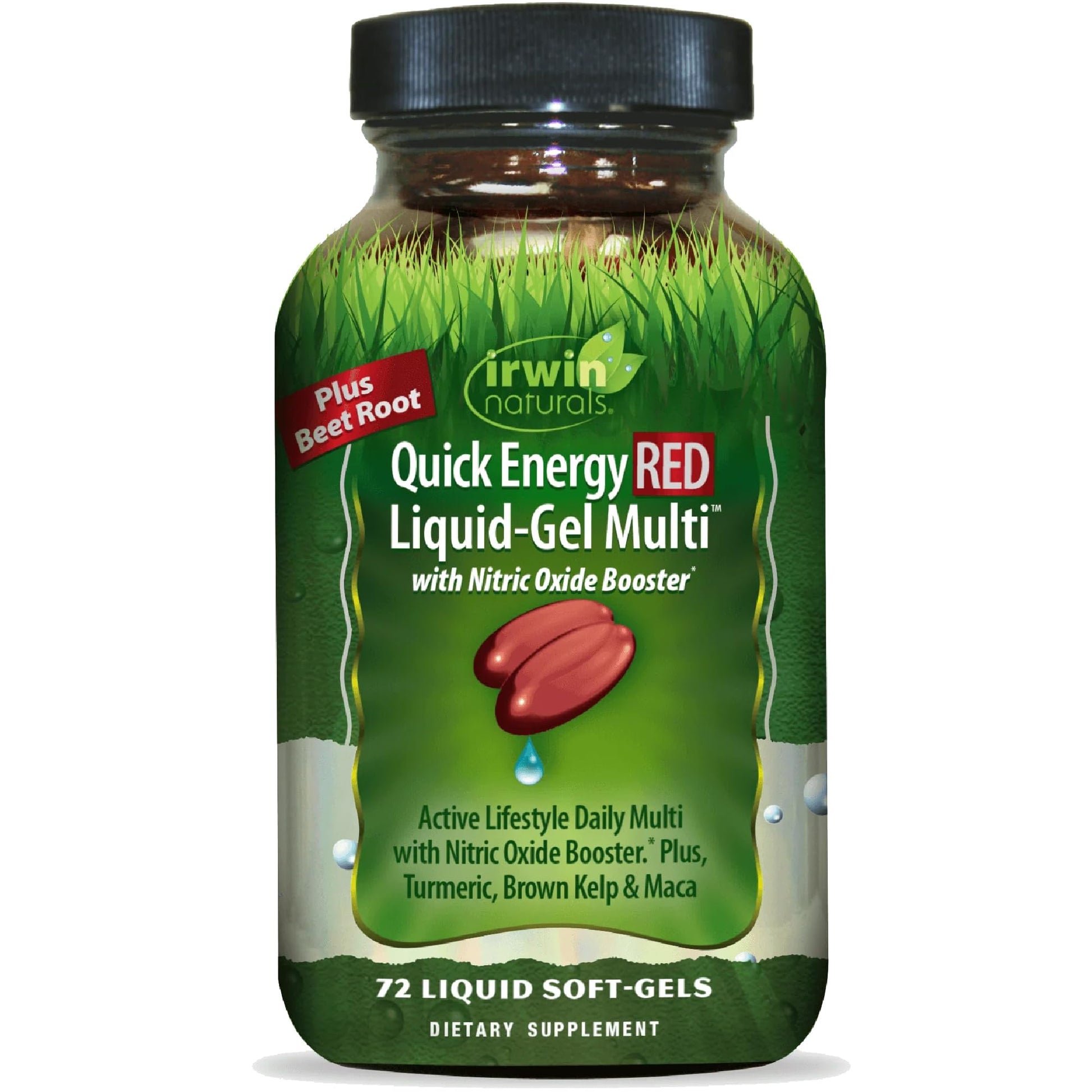 Irwin Naturals Quick Energy RED Liquid-Gel Multi Softgels, 72 Count
