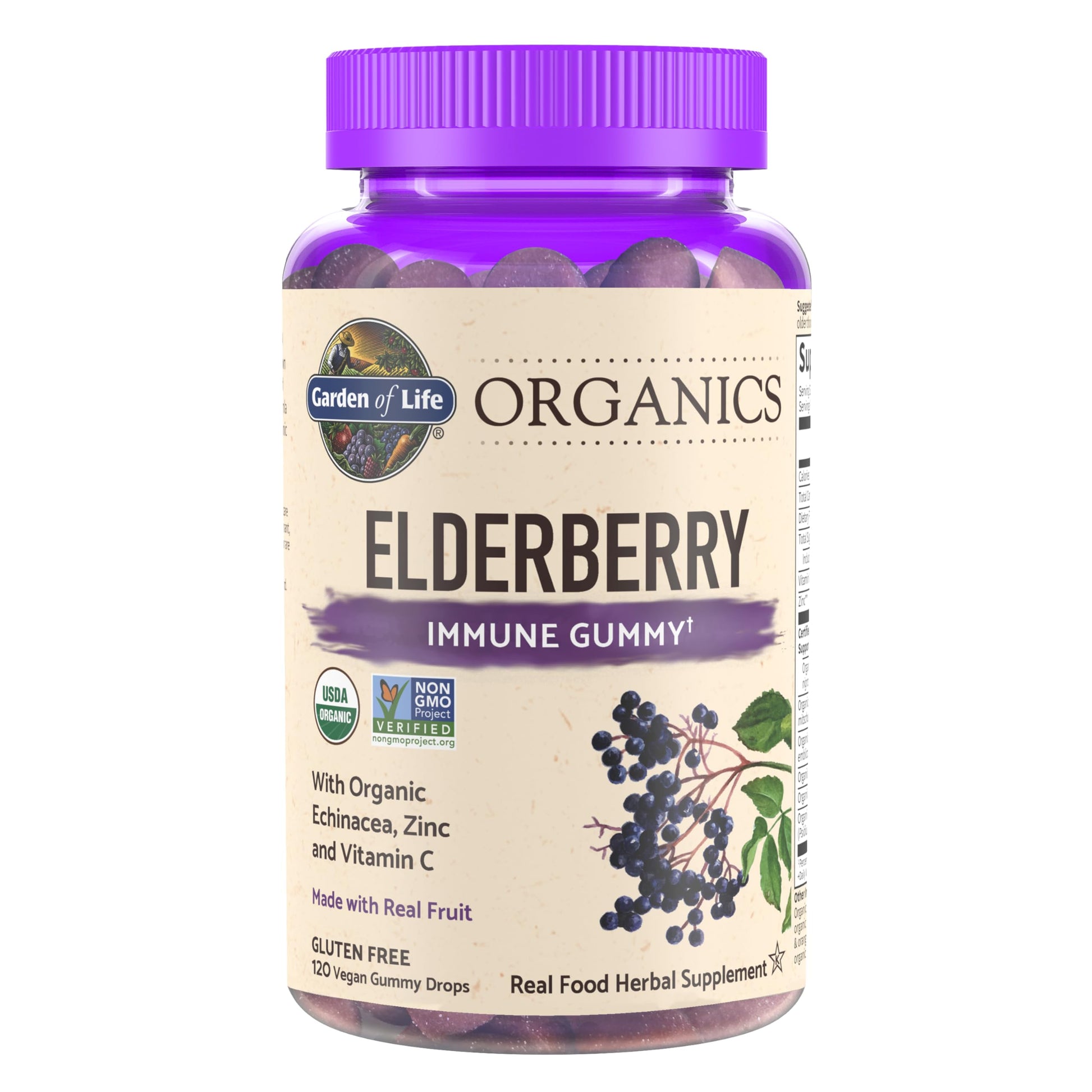 Garden of Life Organics Elderberry Gummies 120 Gummies