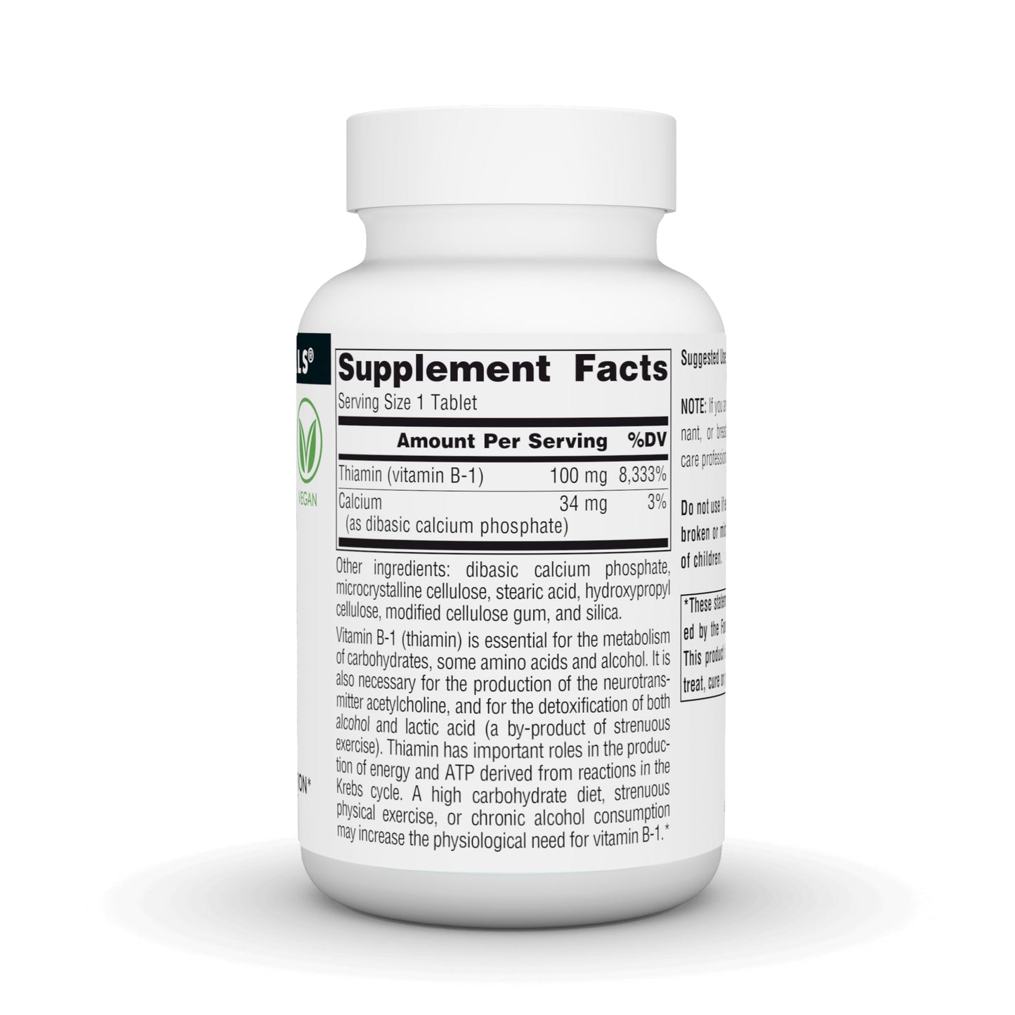 Source Naturals Vitamin B-1 Thiamin 100 mg, 250 Tablets