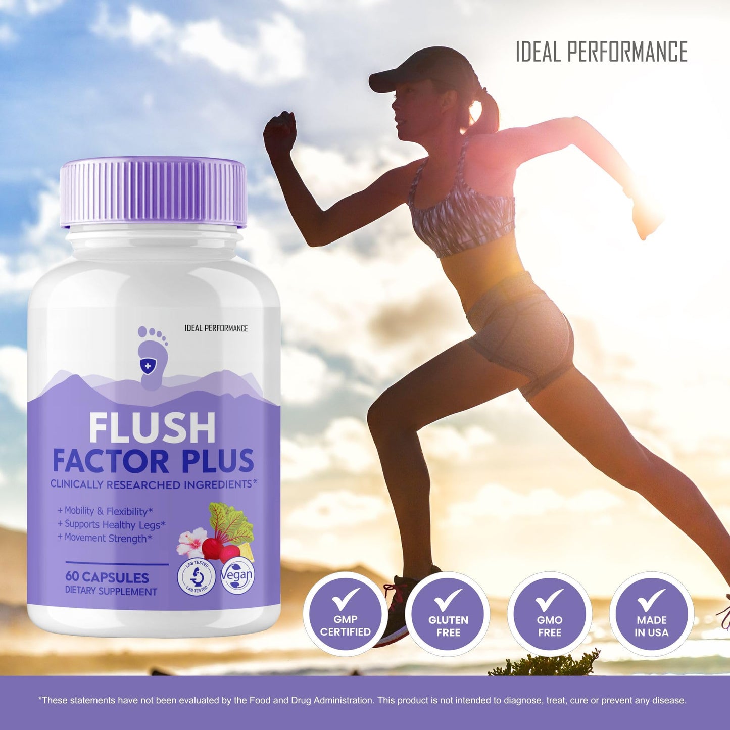 IDEAL PERFORMANCE Flush Factor Plus Capsules 180 Capsules