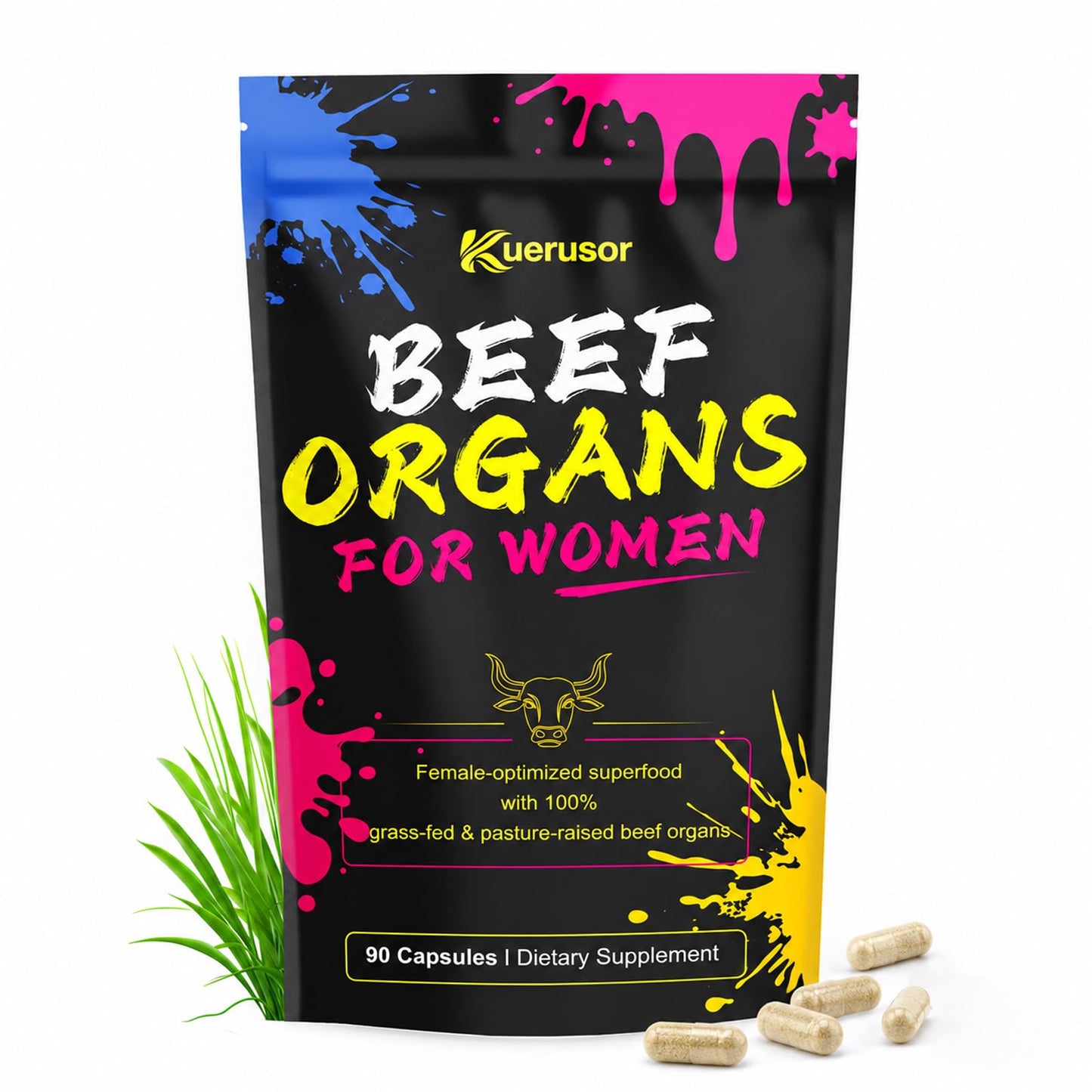 Kuerusor Beef Liver Extract Capsules, 90 Count