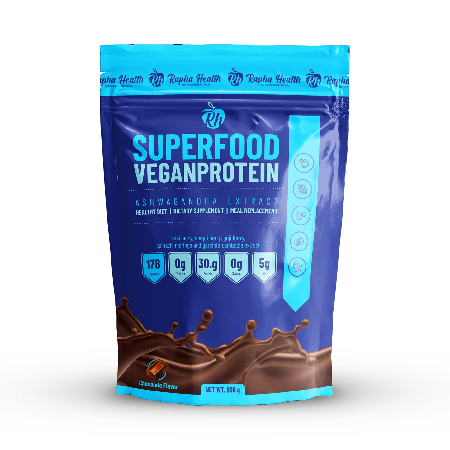 RAPHA HEALTH Superfood Vegan Protein (Chocolate) Protein Powder 1.98 lb
