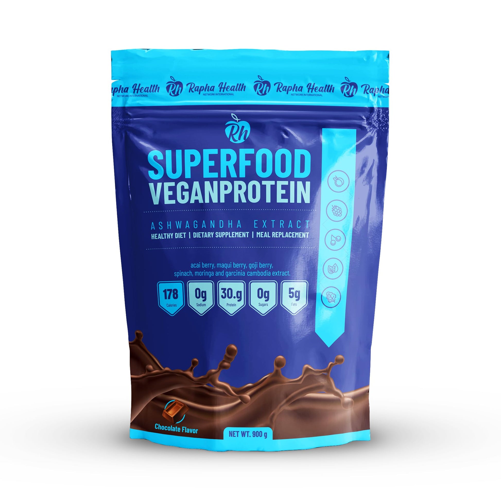 RAPHA HEALTH Superfood Vegan Protein (Chocolate) Protein Powder 1.98 lb