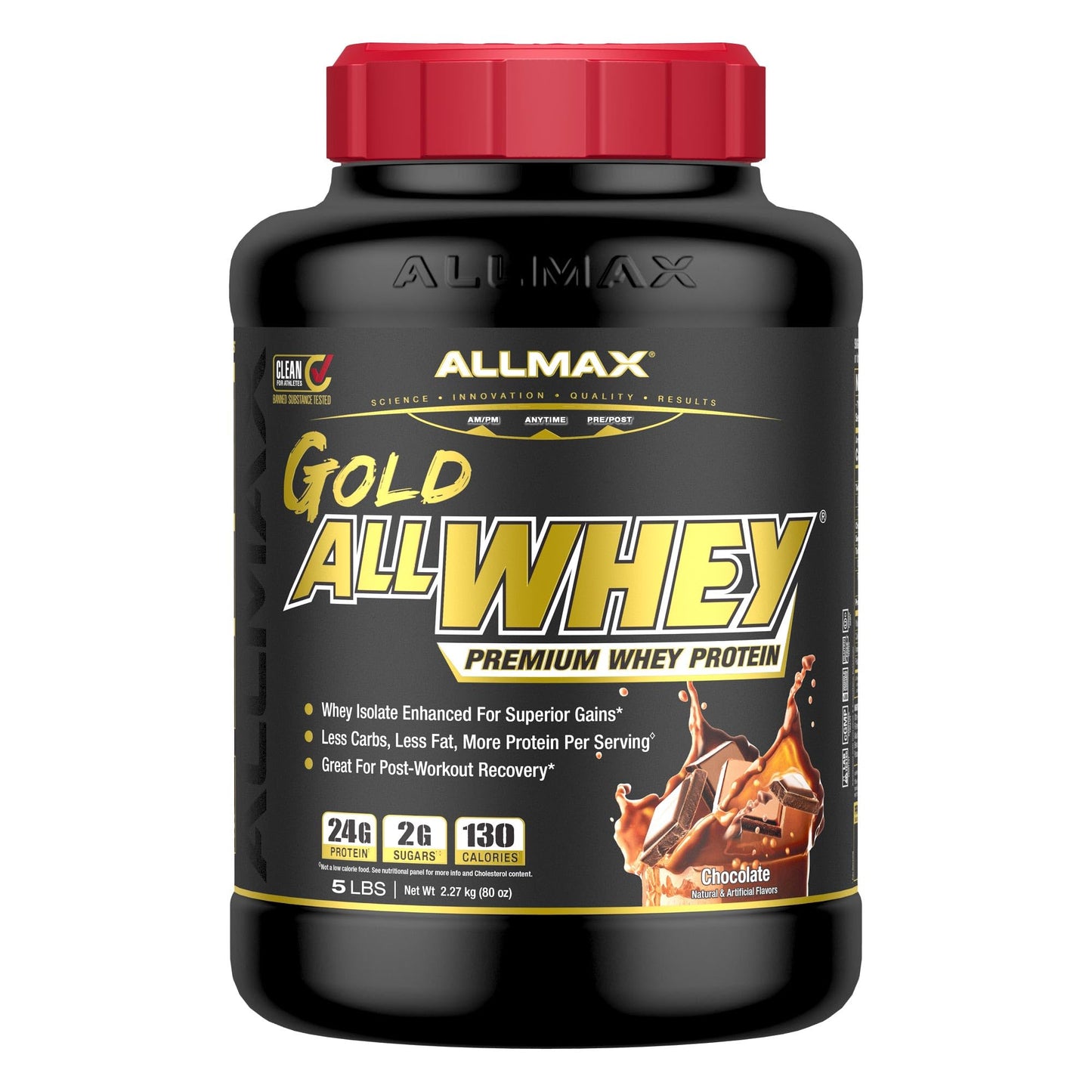 ALLMAX AllWhey Gold Whey Protein Powder, 5 lb, 80