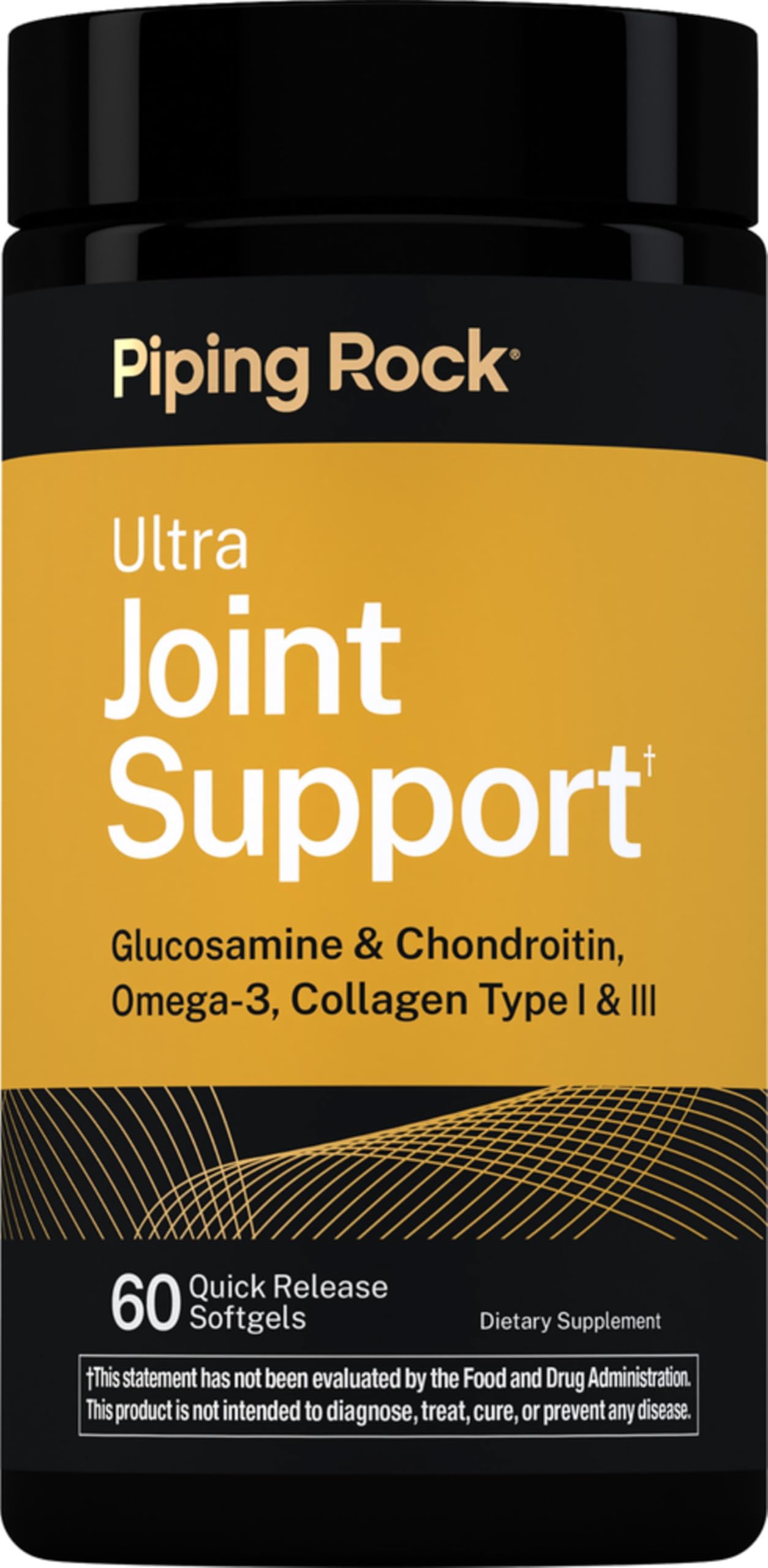 Piping Rock Joint Support Supplement for Women and Men Softgels 60