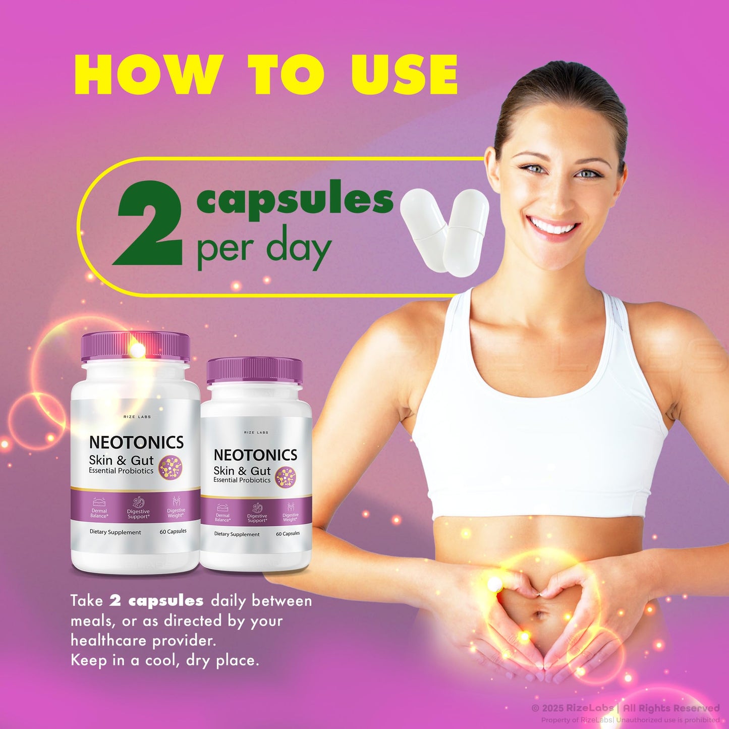 Rize Labs Neotonics Skin & Gut Capsule 180 Capsules