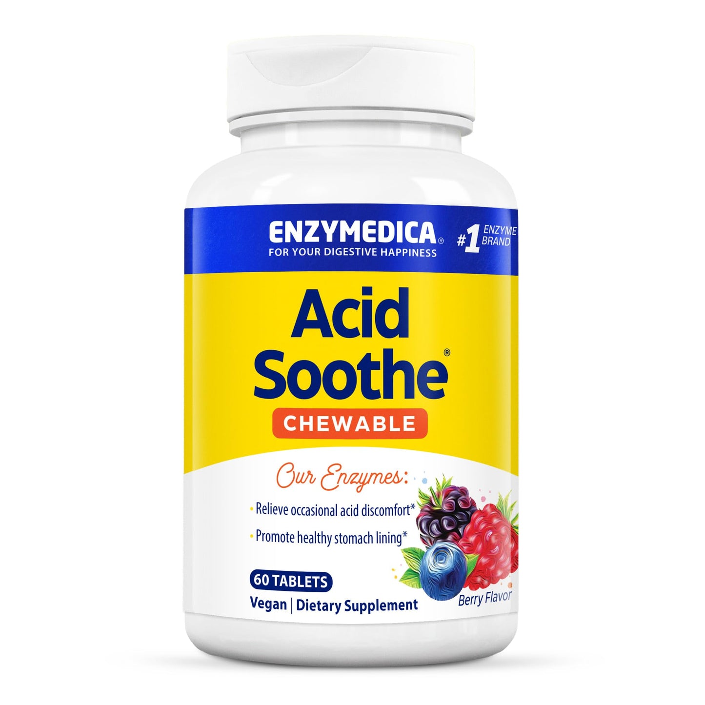 Enzymedica Acid Soothe Chewable 60 Tablets
