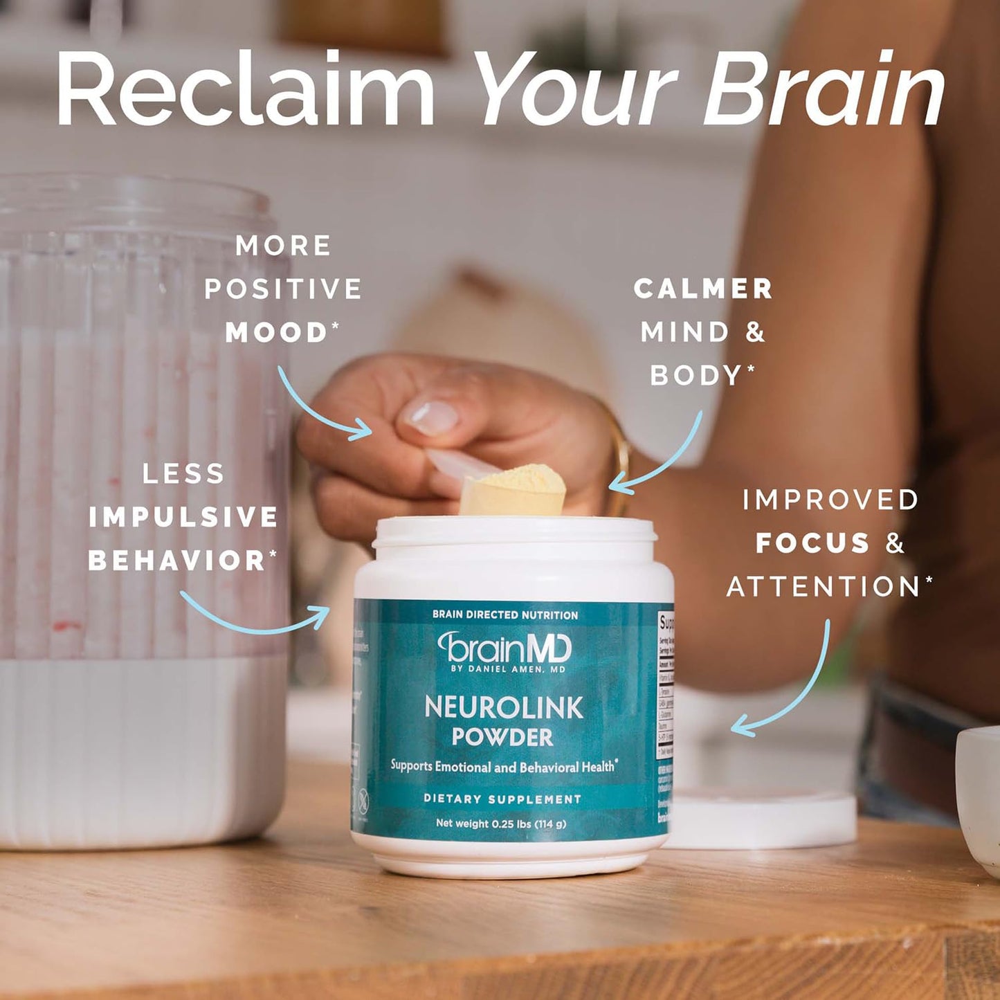 BRAINMD Dr Amen NeuroLink Powder 4 oz