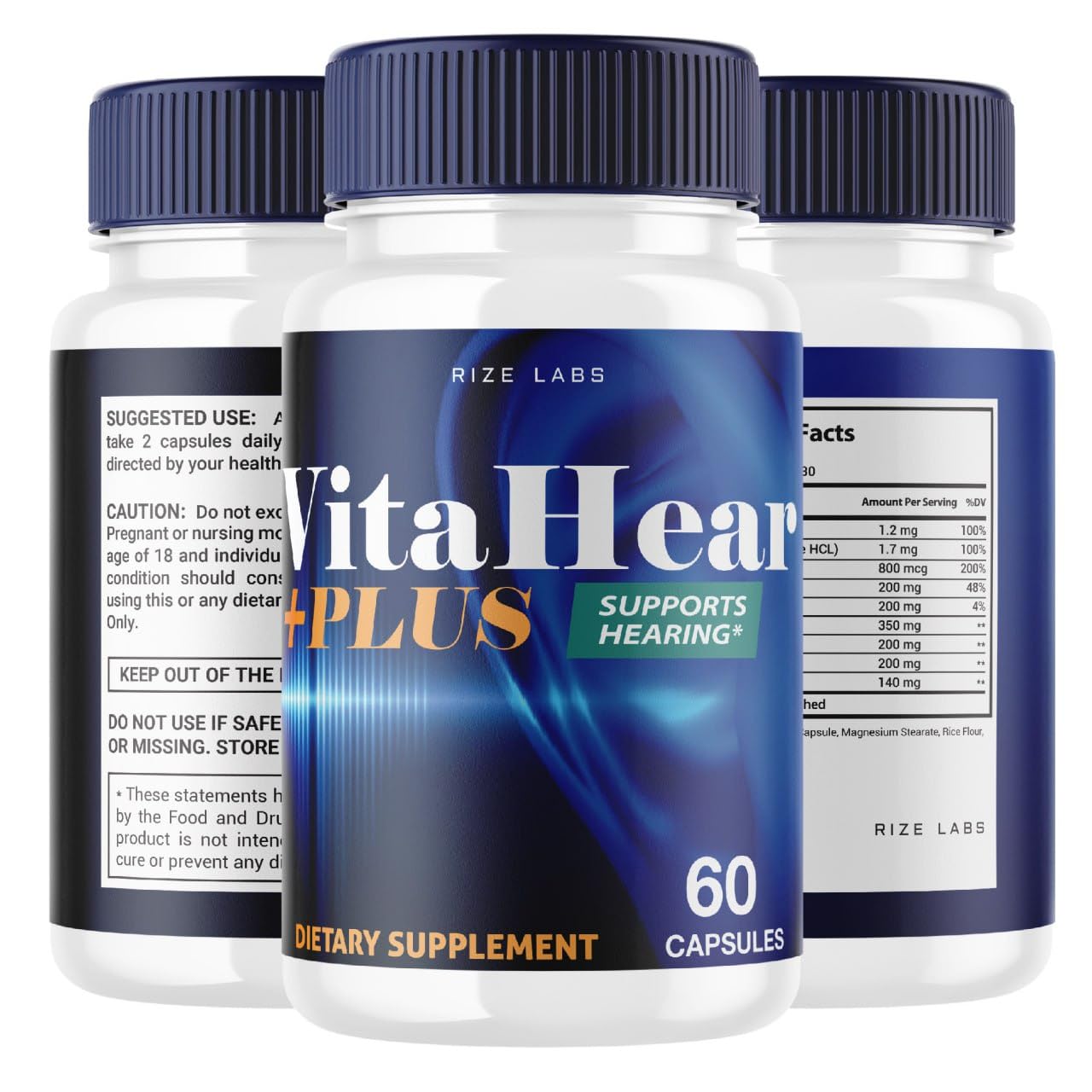 rize labs VitaHear Plus Supplement Capsule 60 Capsules