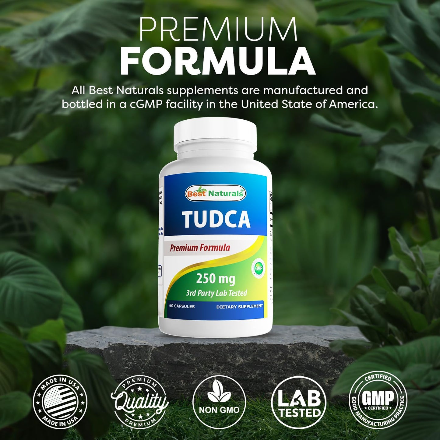 Best Naturals TUDCA 250mg (Tauroursodeoxycholic Acid) Capsules, 60 Count