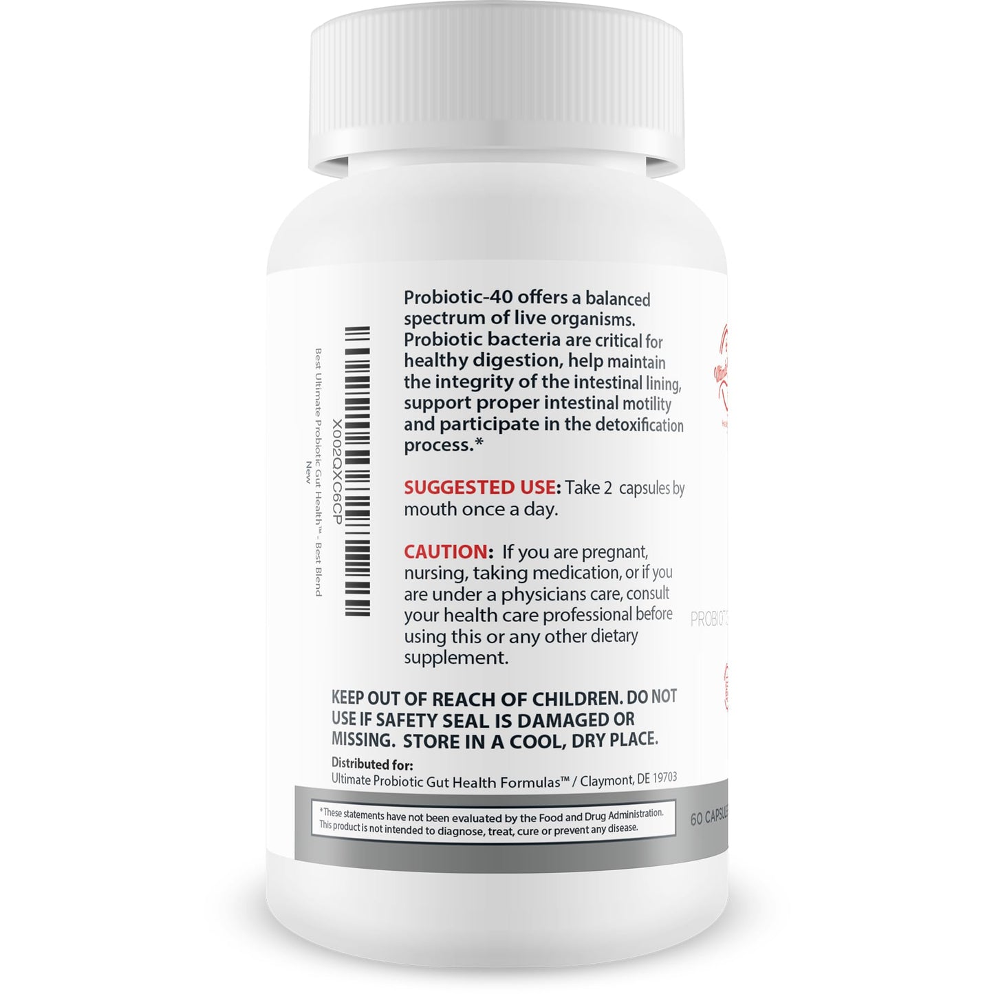 Ultimate 11-Strain Probiotic & Prebiotic Formula for Gut Health Capsule, 1 Capsule