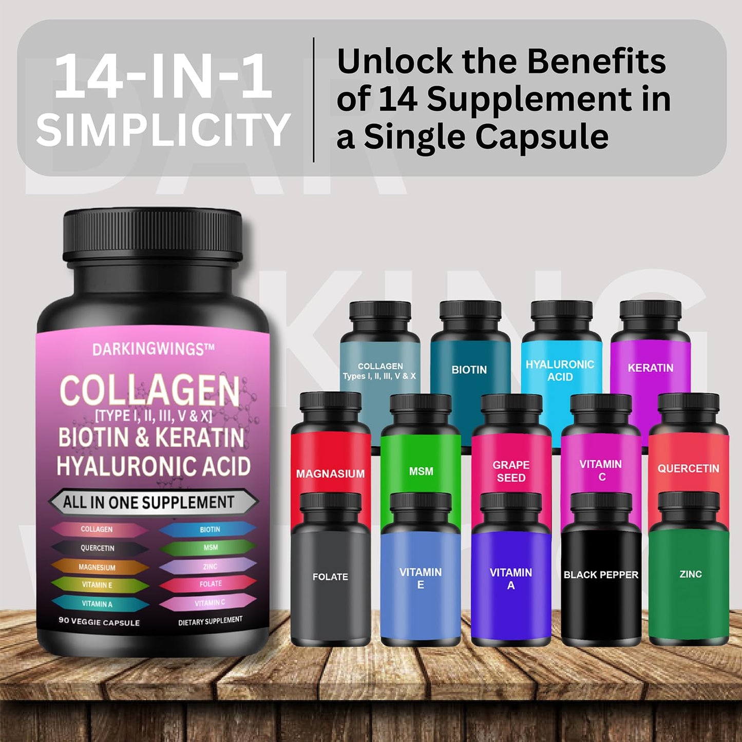 Darkingwings Multi Collagen Capsules 90 Count